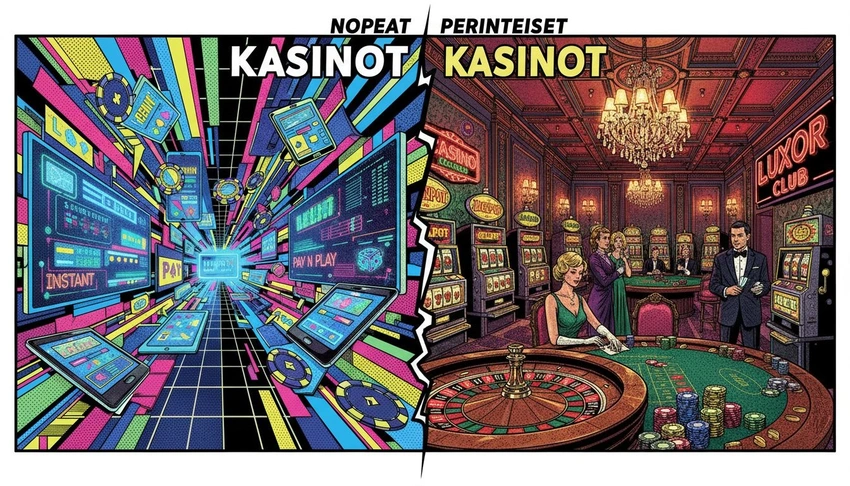 Nopeat kasino vs perinteiset kasinot